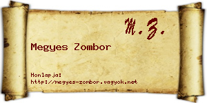 Megyes Zombor névjegykártya